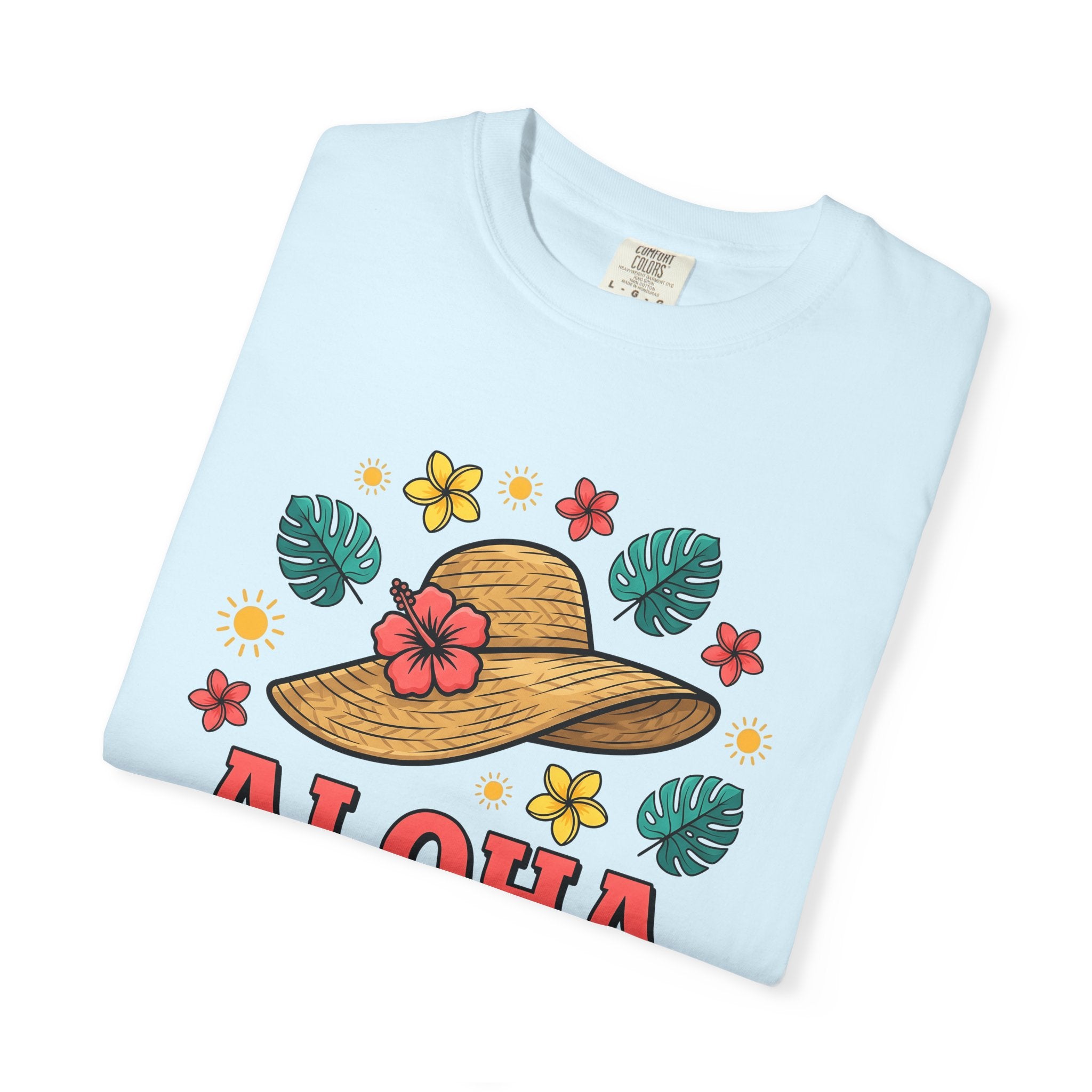 Wide Brim Hat Shirt Summer Getaway Gift Women Paradise Tee Sun Hat T-Shirt Vacation Fan Sunhat Tshirt Getaway Graphic Nostalgic Bloom Tshirt