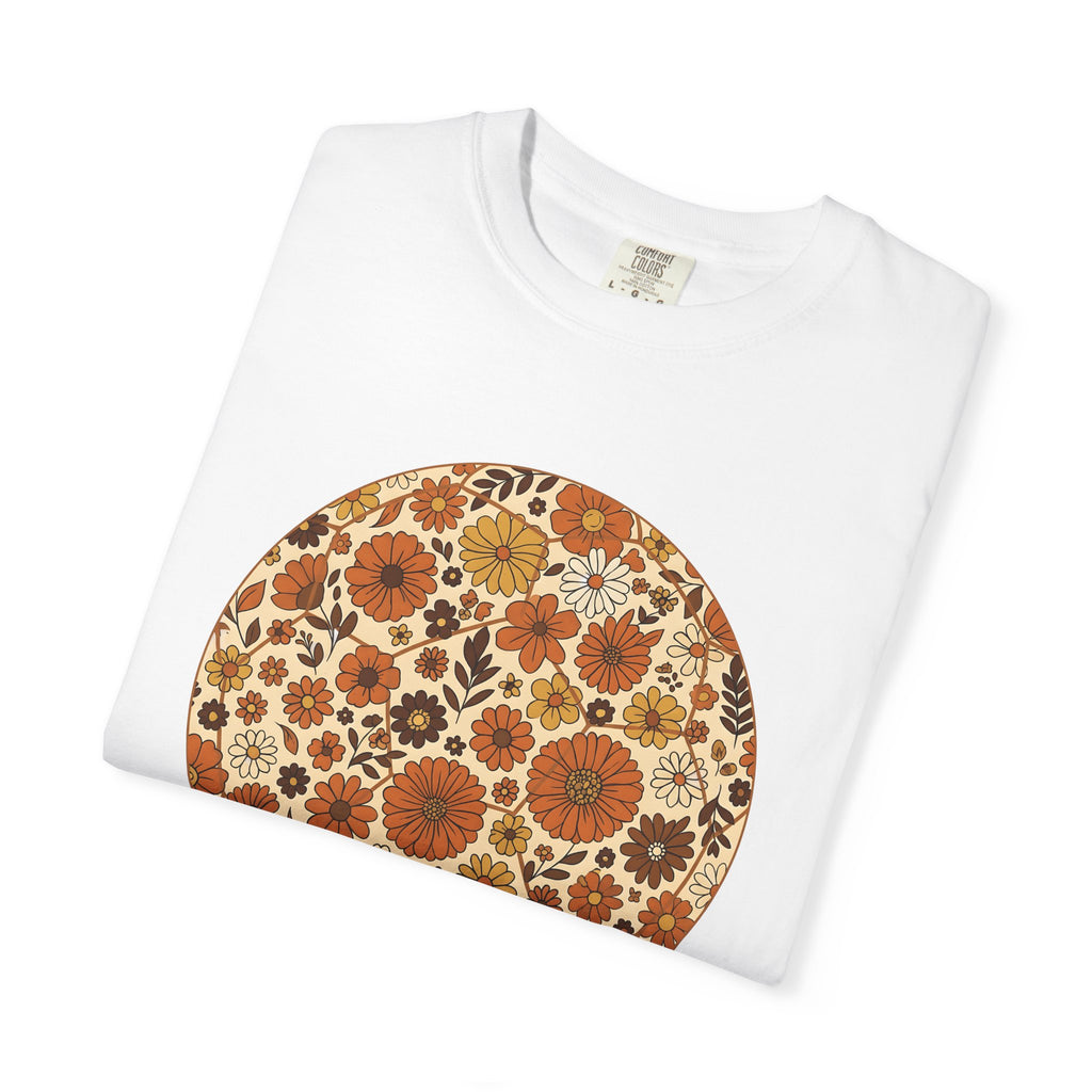 Classic Floral Design Shirt Moms Nature Gift Women Tribal Tee Floral T-Shirt Mother Fan Ethnic Tshirt Outdoor Graphic Mid Century Sunflower