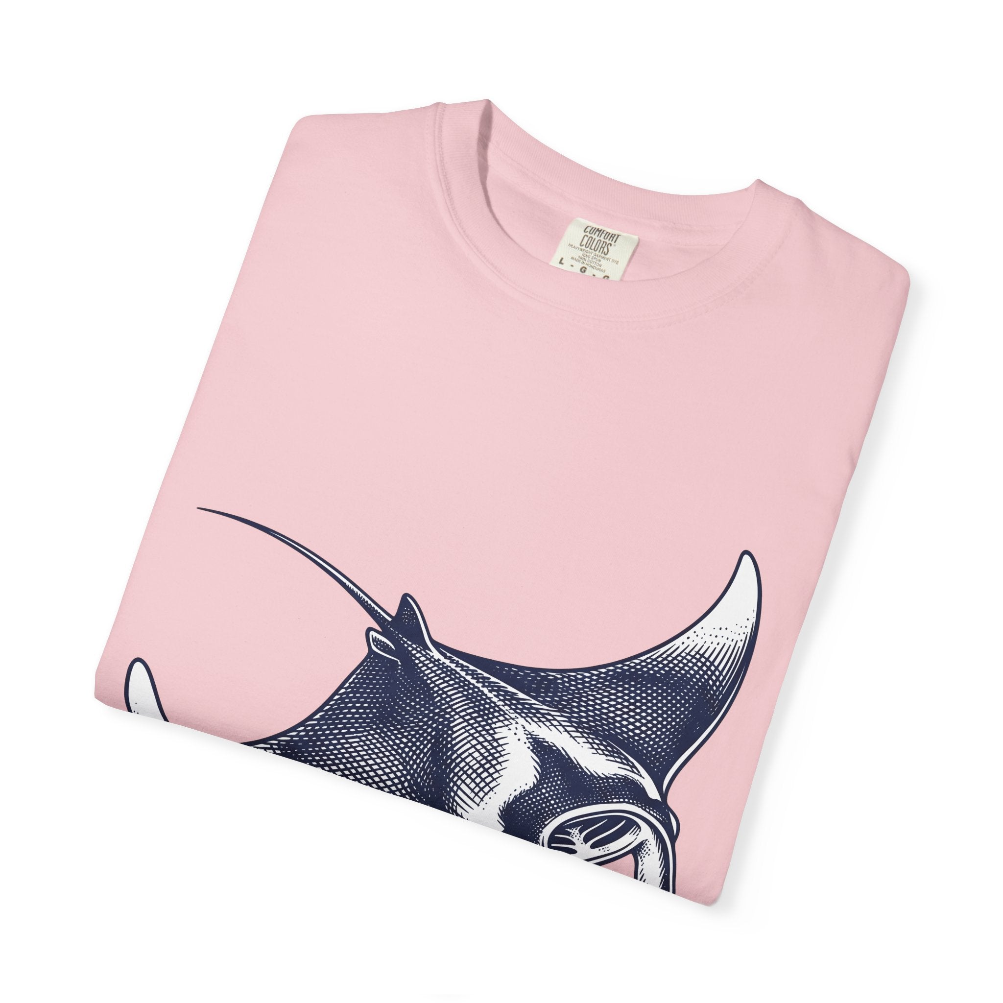 Manta Ray Shirt Animals Underwater Gift Women Classic Tee Devil Ray T-Shirt Wildlife Fan Sea Creature Tshirt Submarine Graphic Doodle Ocean