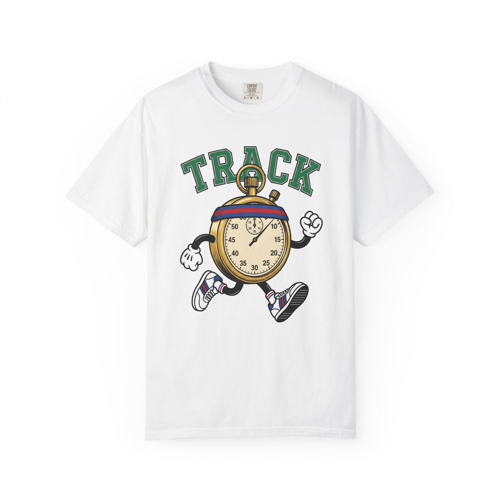 Chronometer Figure Shirt Track Sprint Gift Women Doodle Tee Stopwatch T-Shirt Racing Enthusiast Timer Tshirt Sprinter Graphic Old School
