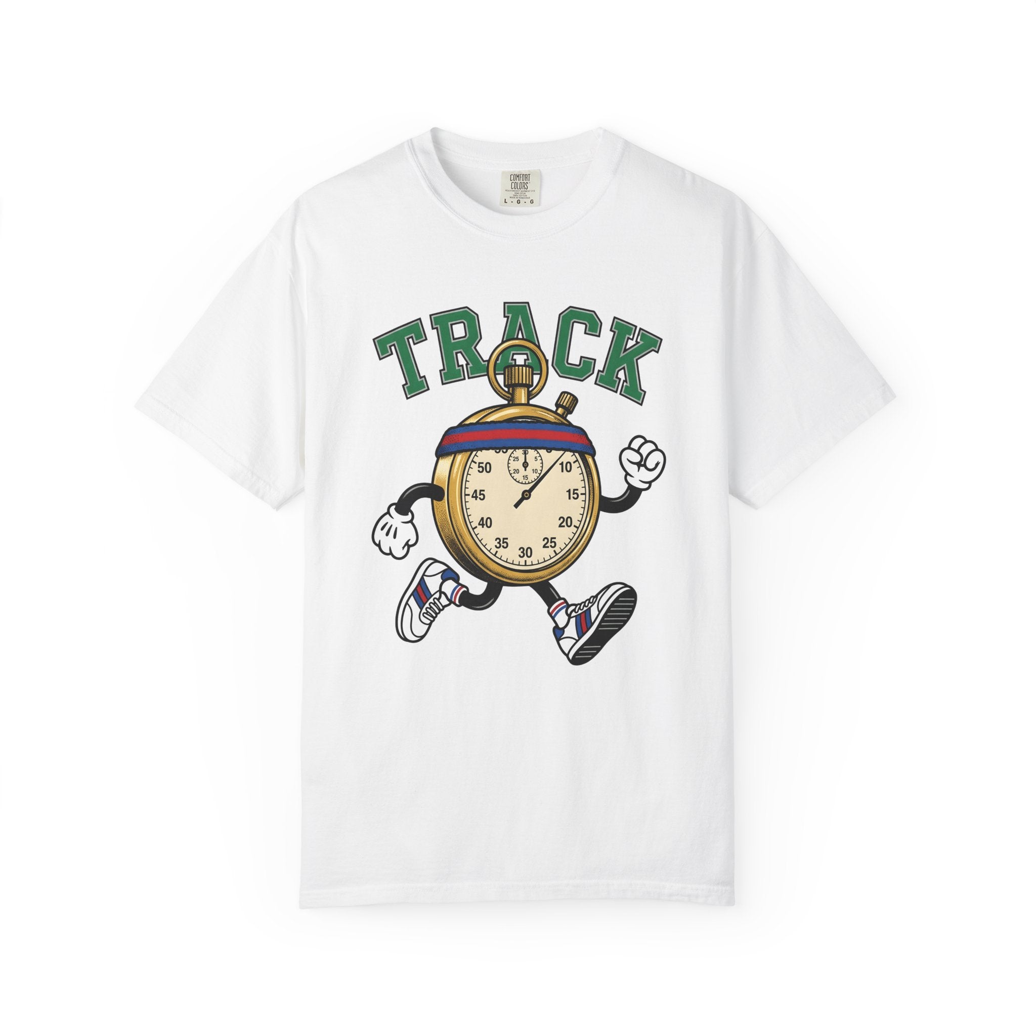 Chronometer Figure Shirt Track Sprint Gift Women Doodle Tee Stopwatch T-Shirt Racing Enthusiast Timer Tshirt Sprinter Graphic Old School