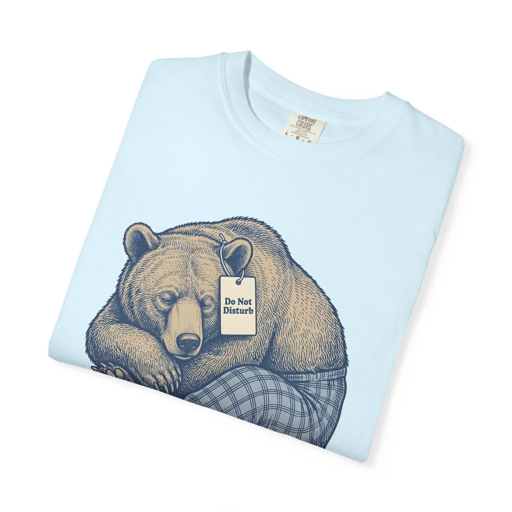 Sleeping Bear Shirt Bear Fauna Gift Women Hand Drawn Tee Bear T-Shirt Bear Fan Illustrated Tshirt Wildlife Graphic Cartoon Pajamas Tshirt