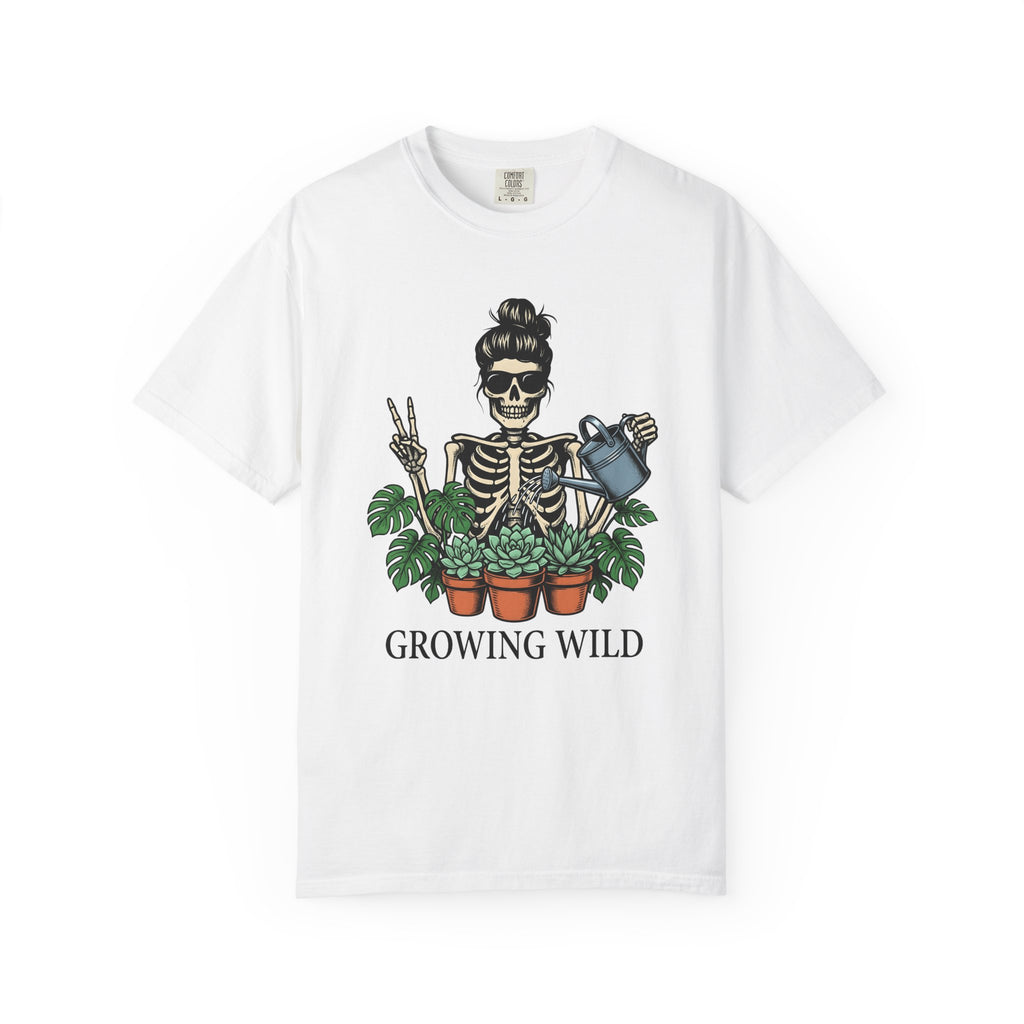 Skeleton Gardener Shirt Funny Plant Gift Women Bold Graphic Tee Skeleton T-Shirt Humor Fan Graphic Design Botany Retro Succulents Tshirt