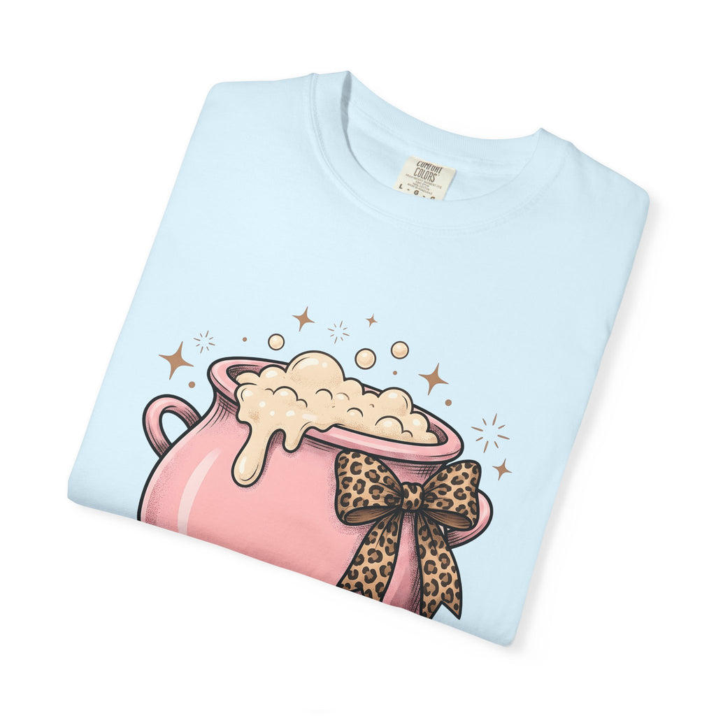 Pink Potion Shirt Halloween Spellcaster Gift Women Adorable Tee Elixir T-Shirt Horror Fan Cute Tshirt Wizard Graphic Sketch Leopard Print