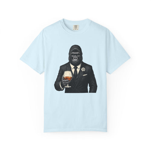 Ape Costume Shirt Drinks Wildlife Gift Women Retro Tee Monkey Costume T-Shirt Cocktail Fan Monkey Tshirt Animal Graphic Sketch Wine Glass