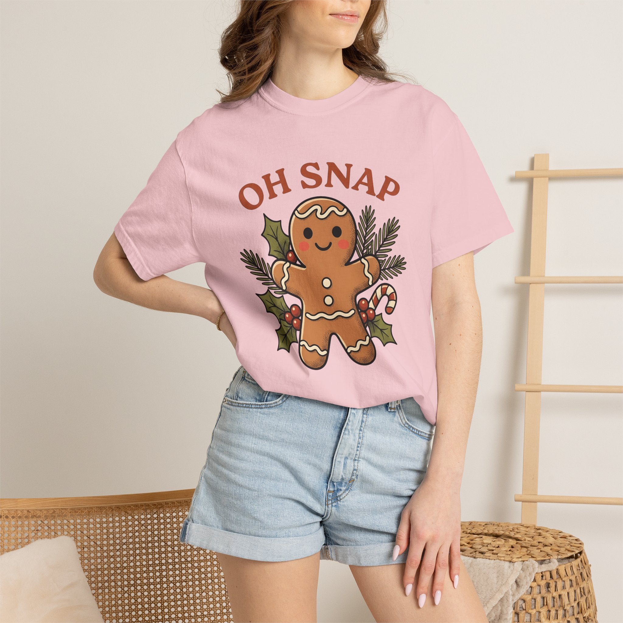 Gingerbread Treat Shirt Holiday Seasonal Gift Women Playful Tee Cookie T-Shirt Christmas Fan Cookie Art Tshirt Winter Graphic Classic Wreath