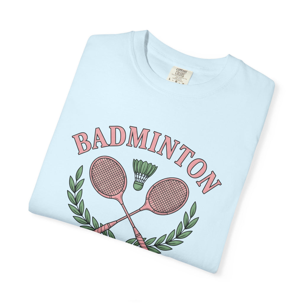 Badminton Racquets Shirt Badminton Association Gift Women Line Art Tee Racquet T-Shirt Badminton Enthusiast Drawing Design Cartoon Birdie