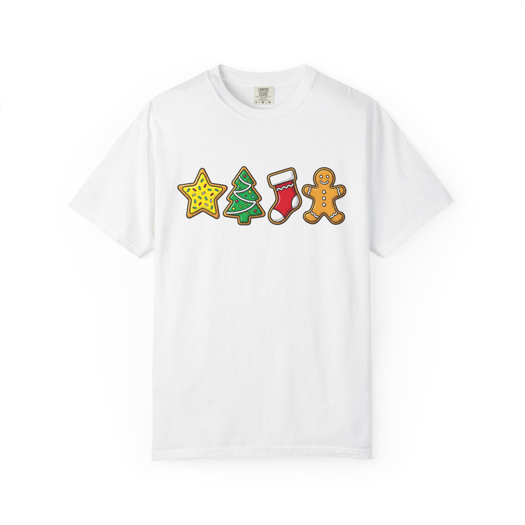 Yuletide Cookies Shirt Christmas Sweets Gift Women Animation Tee Christmas Cookies T-Shirt Xmas Fan Cartoon Tshirt Dessert Graphic Sketch