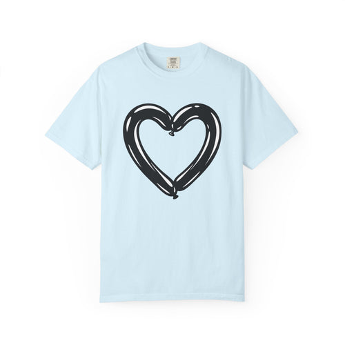 Balloon Heart Shirt Love Valentines Gift Women Flat Design Tee Heart Balloon T-Shirt Romance Fan Minimalist Tshirt Cupid Graphic Clean Heart