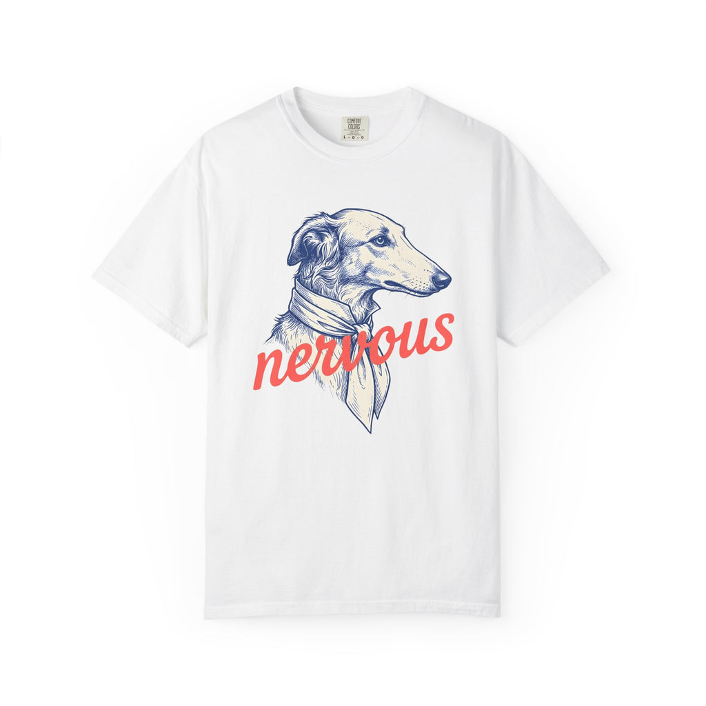 Greyhound Pet Shirt Dog Wildlife Gift Women Sketch Tee Whippet T-Shirt Dog Fan Hound Drawing Wildlife Graphic Tshirt Retro Scarf Tshirt
