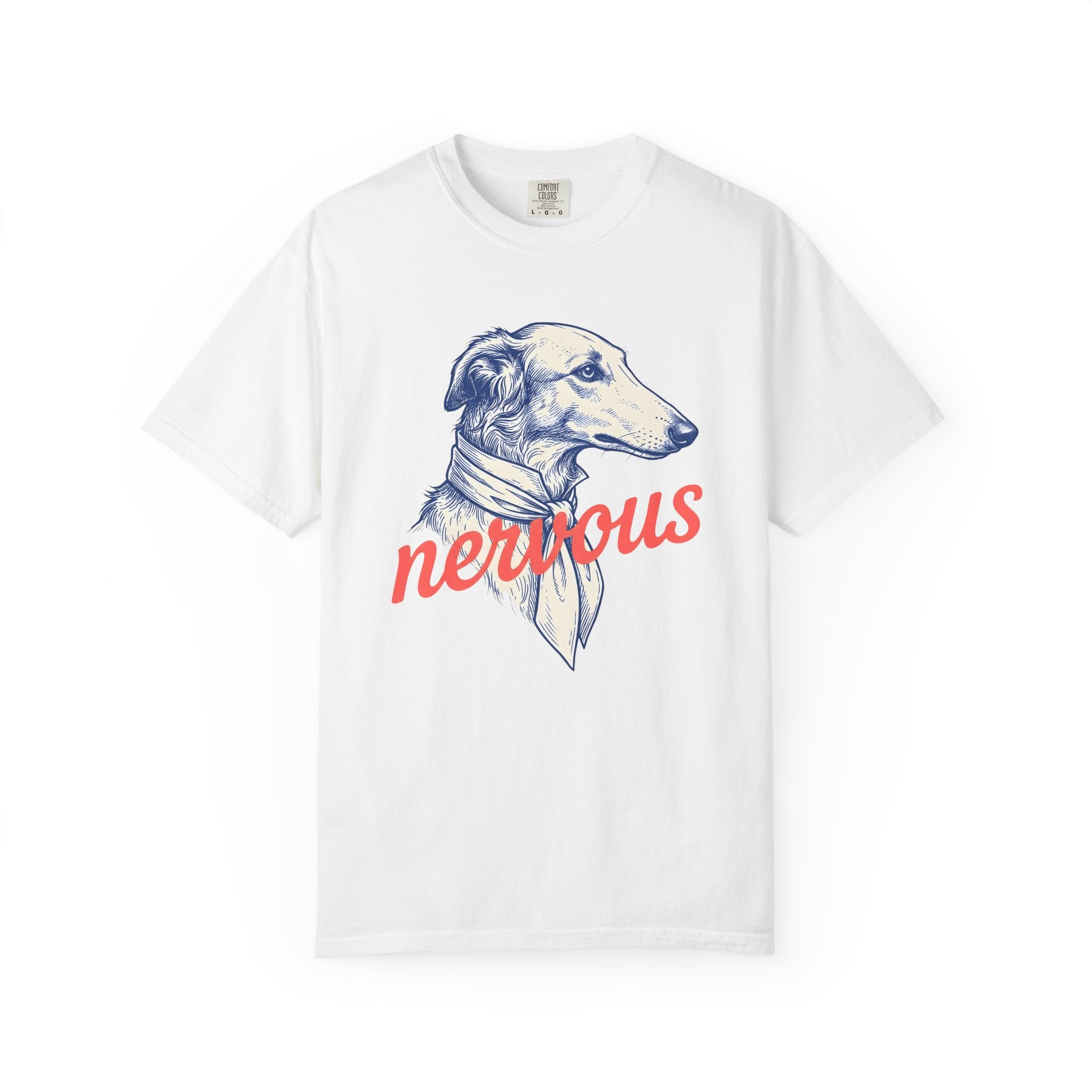 Greyhound Pet Shirt Dog Wildlife Gift Women Sketch Tee Whippet T-Shirt Dog Fan Hound Drawing Wildlife Graphic Tshirt Retro Scarf Tshirt