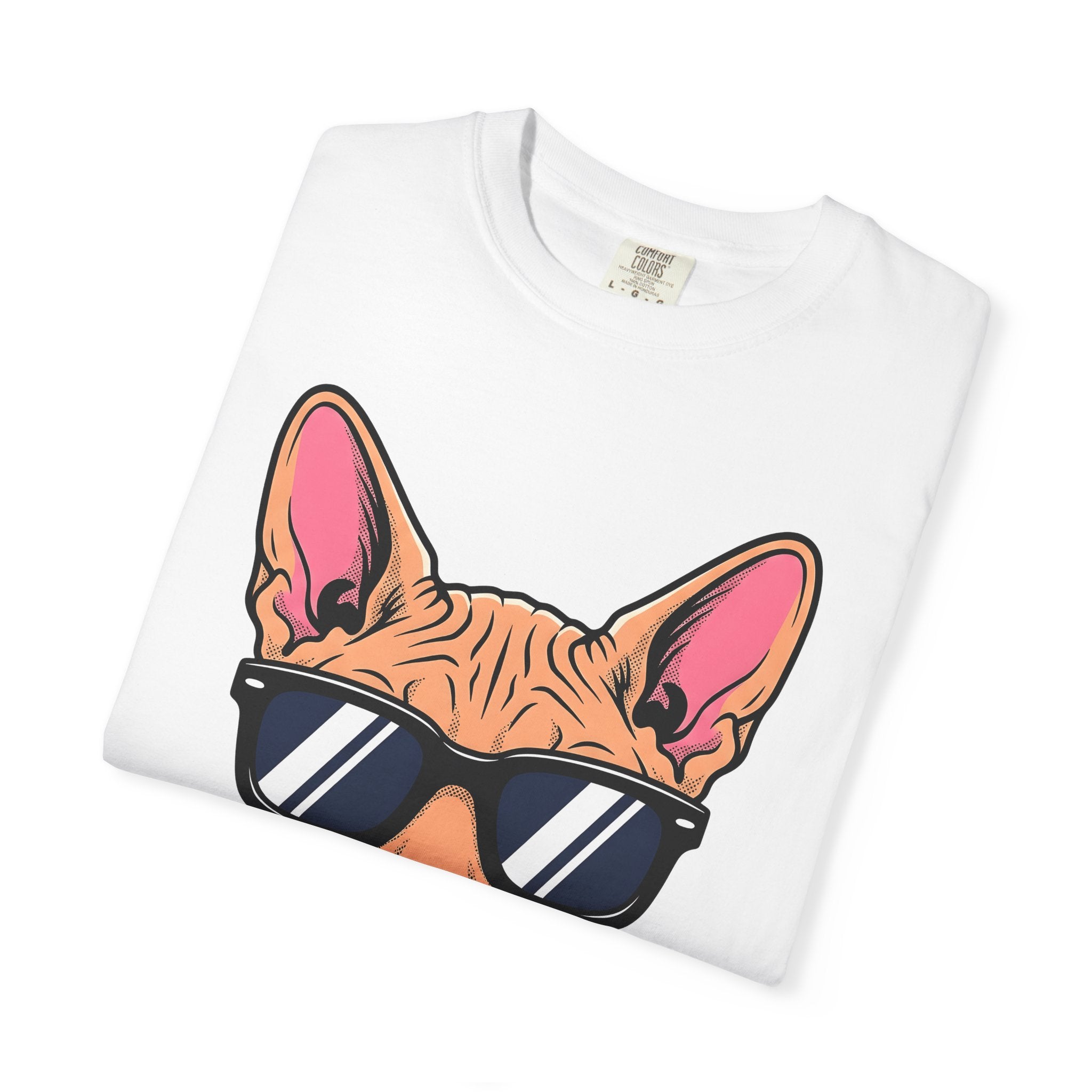 Sphynx Feline Shirt Cat Creatures Gift Women Pop Art Tee Cat T-Shirt Cat Fan Fauvism Tshirt Beast Graphic Old School Sun Glasses Tshirt