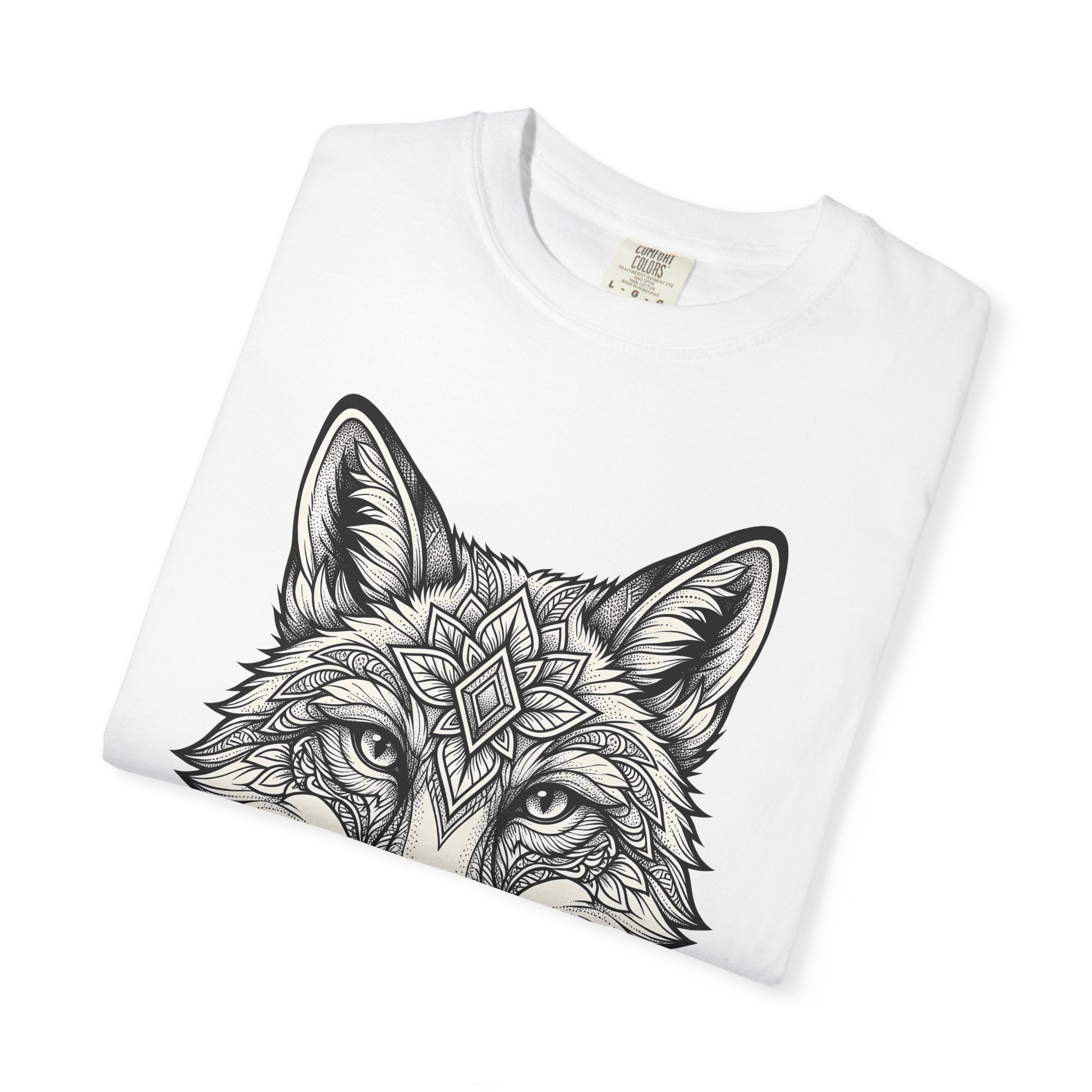Wolf Portrait Shirt Animals Metaphysical Gift Women Folk Tee Canine T-Shirt Wildlife Fan Primitive Tshirt Spiritual Graphic Engraving