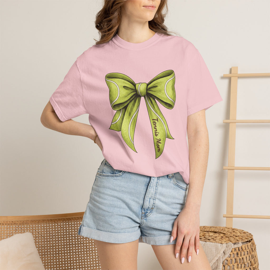 Tennis Bow Shirt Tennis Mom Fitness Gift Women Vintage Tee Tennis T-Shirt Tennis Mom Enthusiast Retro Tshirt Workout Graphic Tennis Bow