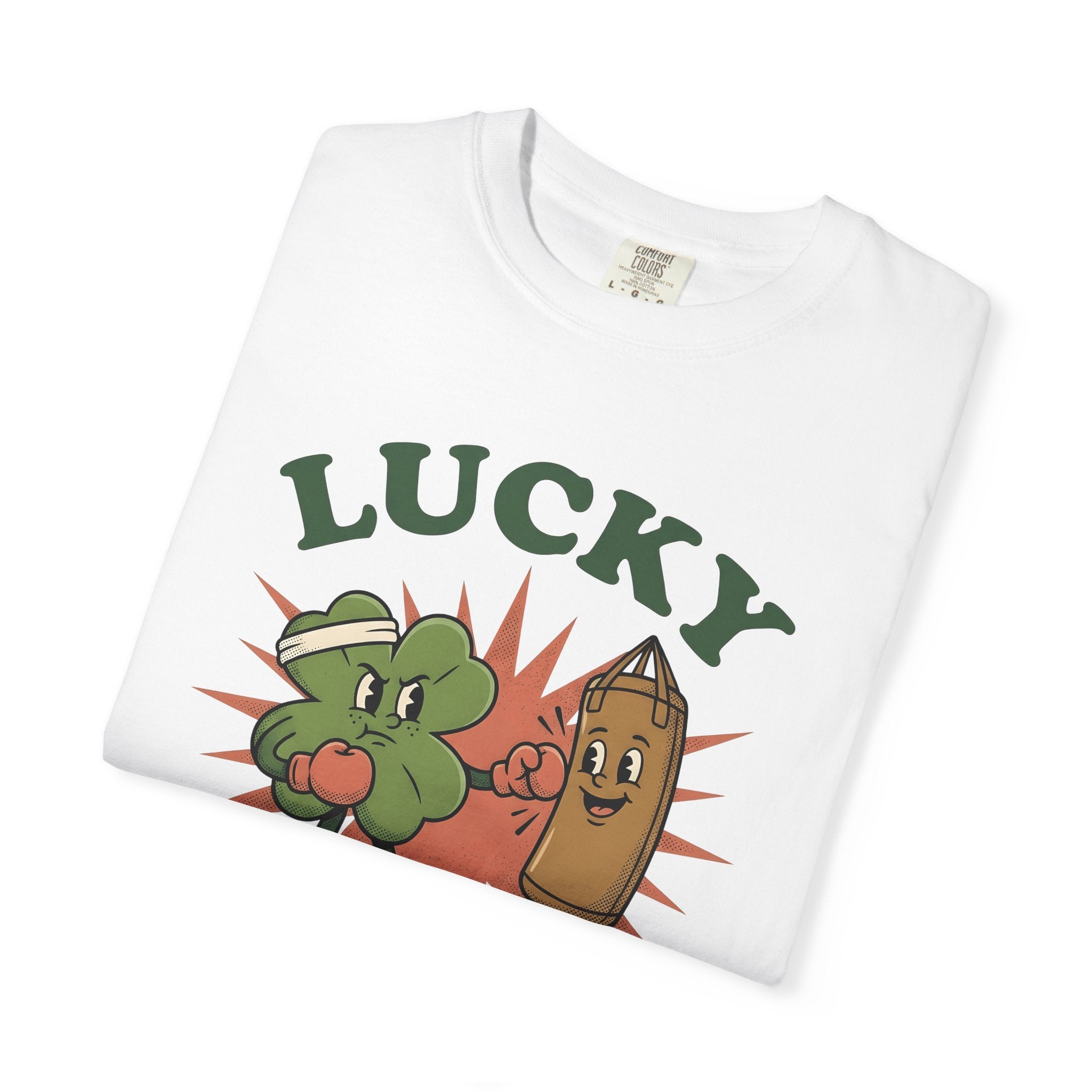 Lucky Boxer Shirt St Patrick's Day Comedy Gift Women Animated Tee Boxer T-Shirt Shamrock Fan Cartoon Tshirt Humor Graphic Sketch Boxing Bag