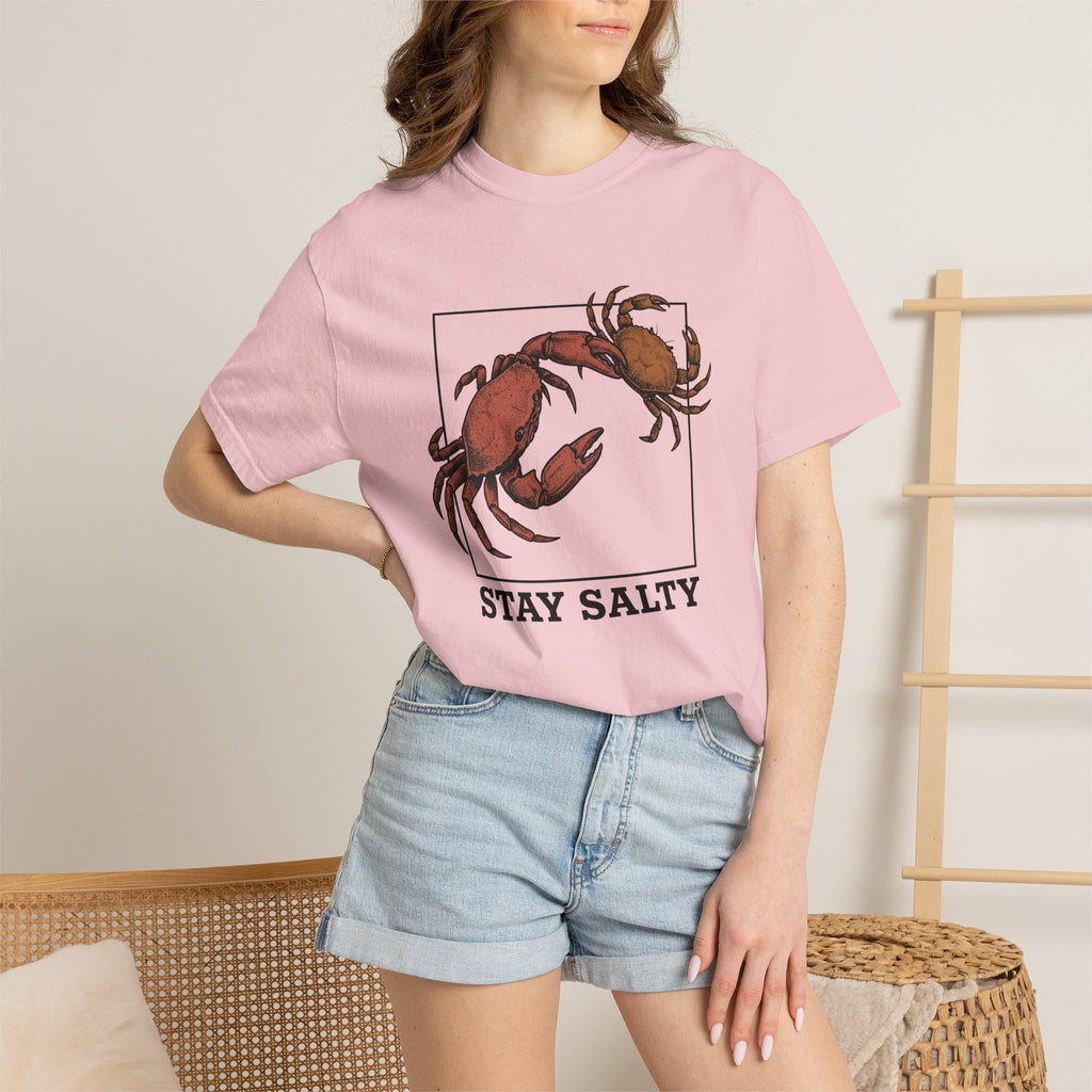 Crab Graphic Shirt Funny Seafood Gift Women Vintage Tee Crustacean T-Shirt Humor Fan Distressed Tshirt Shellfish Graphic Retro Frame Tshirt