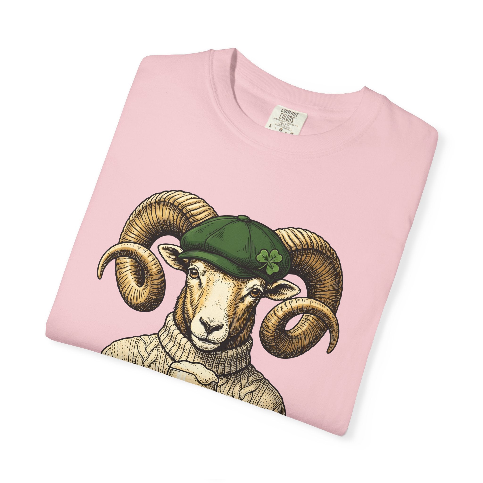 Sheep Stout Shirt St Patrick's Day Critters Gift Women Old School Tee Stout T-Shirt Patrick's Day Fan Vintage Tshirt Animal Graphic Line Art