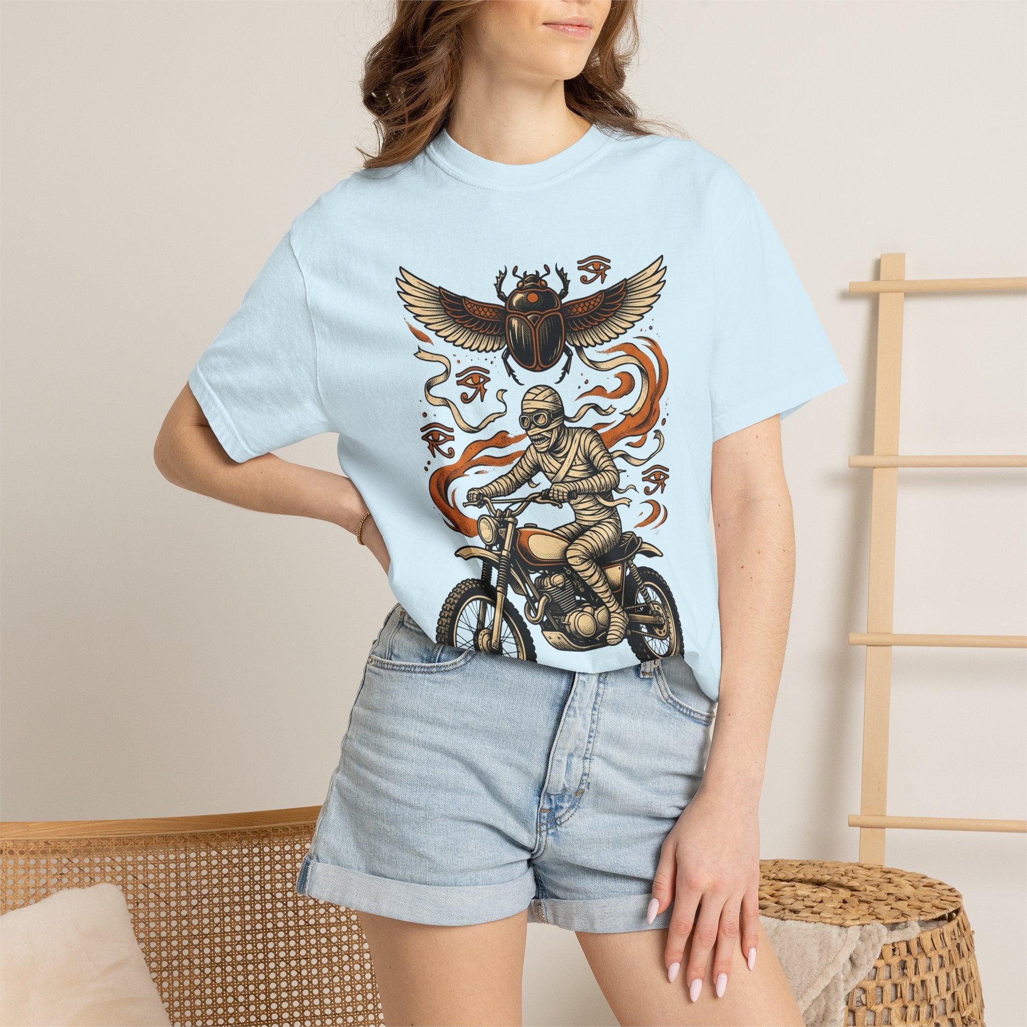 Bandage Rider Shirt Halloween Horror Gift Women Old School Tee Biker T-Shirt Spooky Fan Grunge Tshirt Horror Graphic Classic Scarabee Tshirt