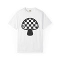 Tartan Mushroom Shirt Mushroom Look Gift Women Eye-Catching Tee Fungus T-Shirt Fungi Fan Spotted Tshirt Style Graphic Sleek Weave Tshirt