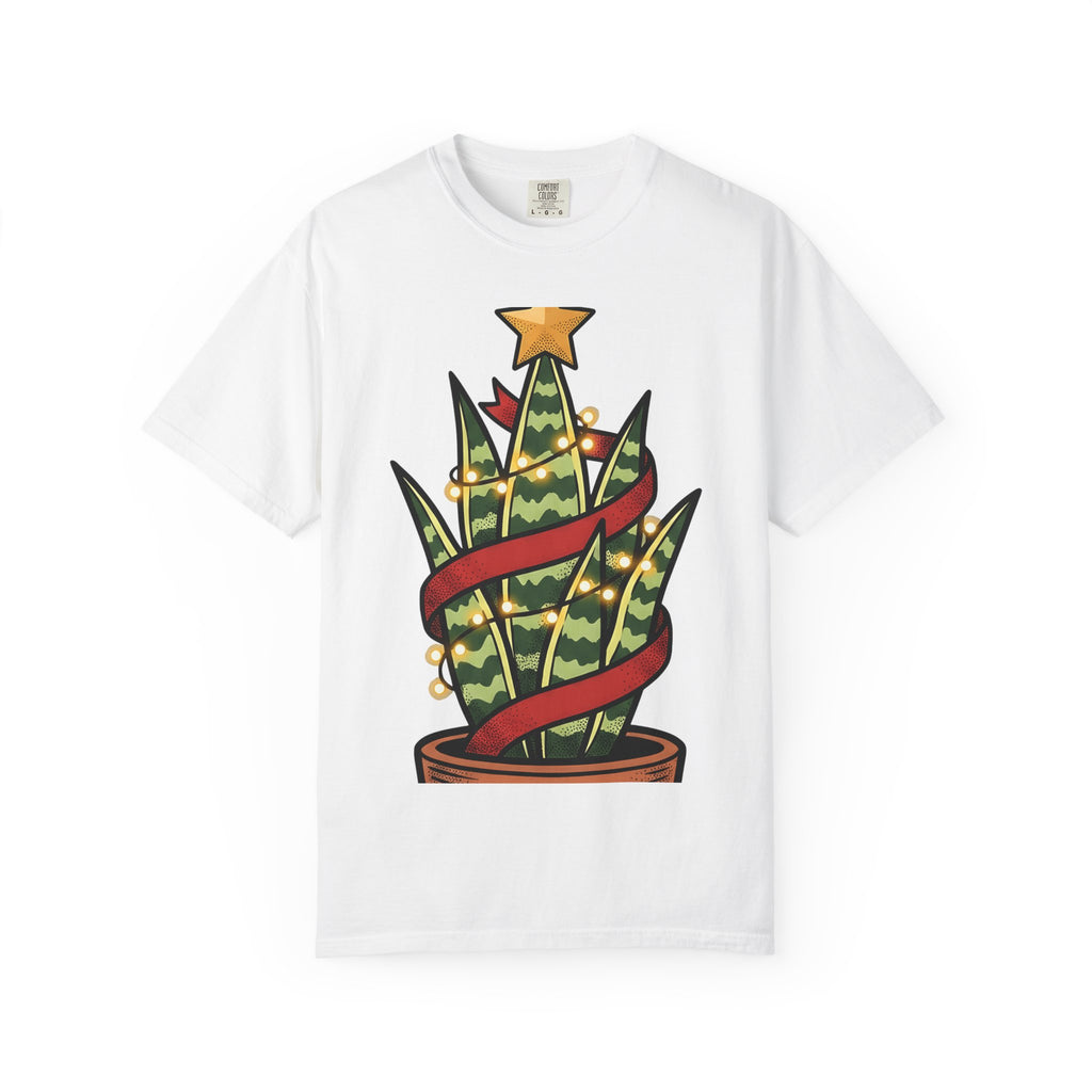 Christmas Cactus Shirt Cute Holiday Gift Women Cartoon Tee Thanksgiving Cactus T-Shirt Kawaii Fan Cartoon Tshirt Christmas Graphic Vintage