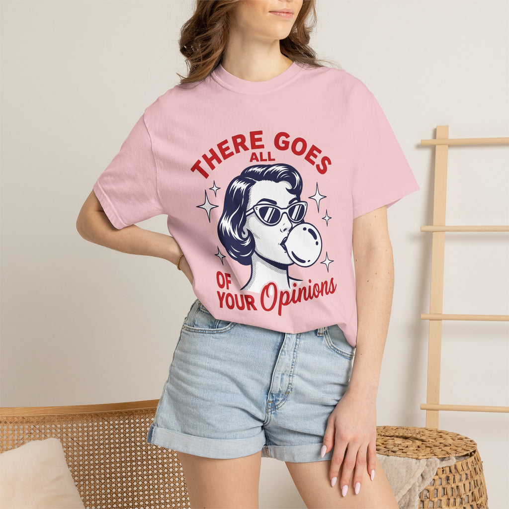 Retro Woman Bubblegum Shirt Funny Sarcasm Gift Women Pop Art Tee Retro Girl T-Shirt Humor Fan Comic Tshirt Sarcastic Graphic Vintage Stars