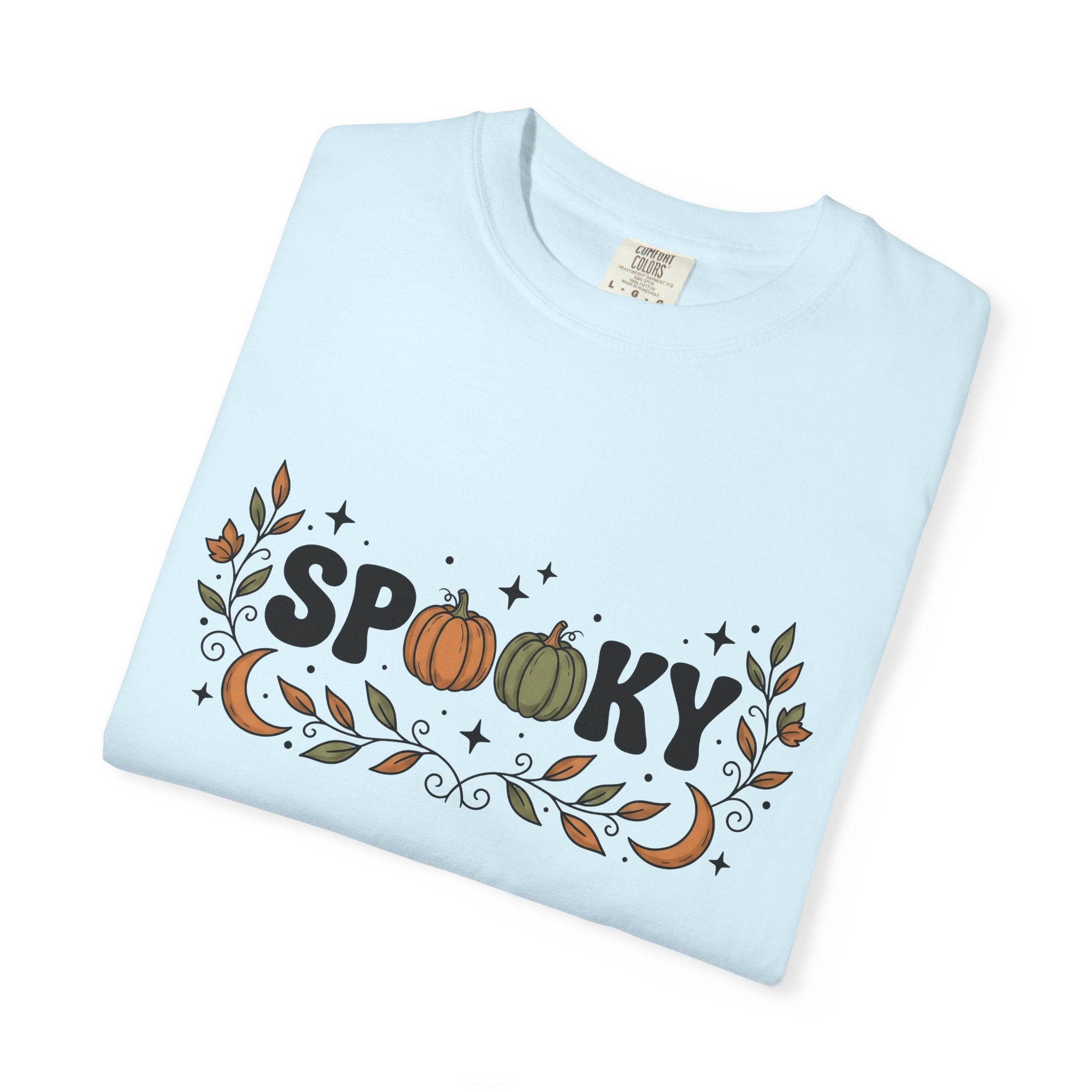 Pumpkin Clipart Shirt Boho Chic Autumn Gift Women Folk Tee Gourd T-Shirt Bohemian Fan Hand Drawn Tshirt Fall Graphic Line Art Crescent
