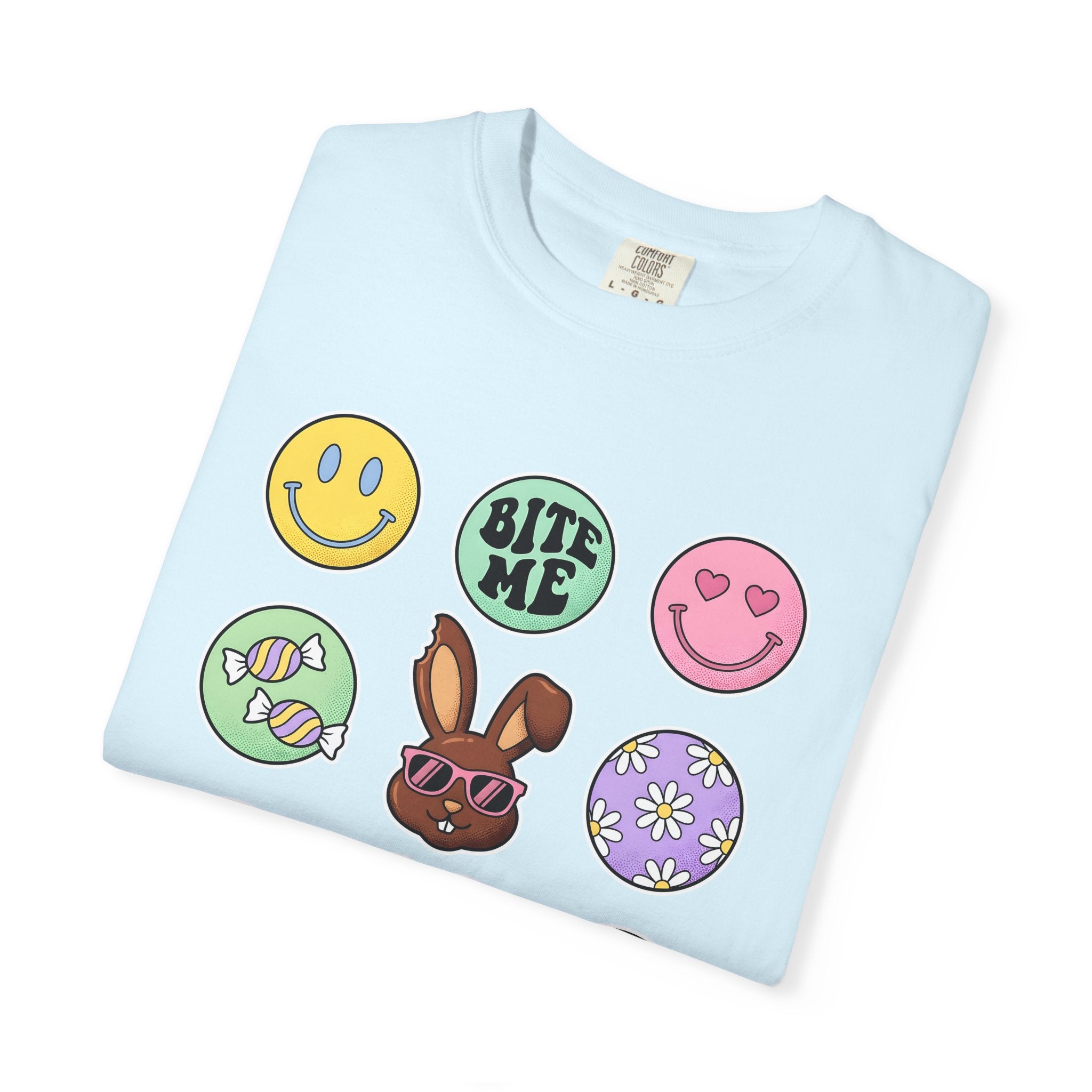 Cocoa Bunny Shirt Easter Treats Gift Women Cartoon Tee Bunny T-Shirt Easter Fan Cartoon Tshirt Sweets Graphic Classic Joyful Face Tshirt
