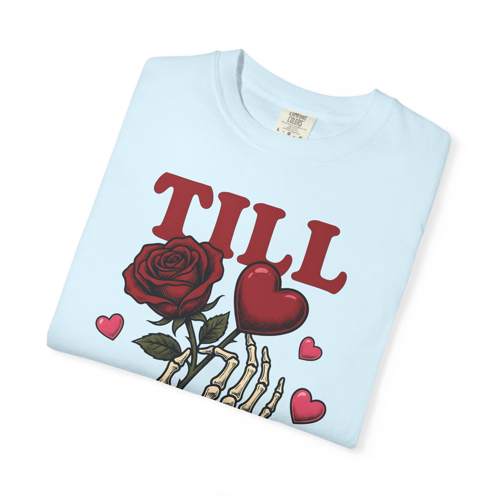Skeleton Fingers Rose Shirt St. Valentine's Day Macabre Gift Women Linework Tee Bone Rose T-Shirt Valentine Fan Hand Drawn Tshirt Dark
