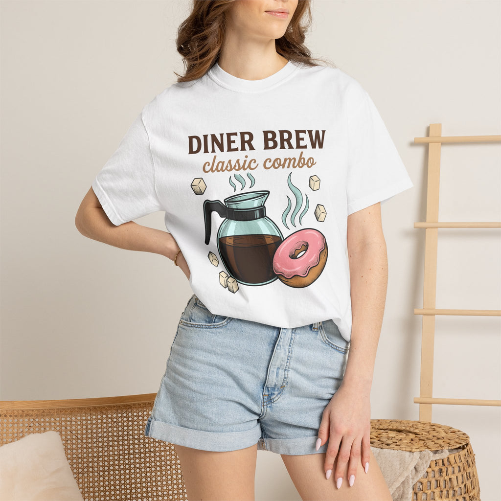 Coffee Maker Donut Shirt Coffee Brunch Gift Women Retro Tee Donut Maker T-Shirt Coffee Fan Java Enthusiast Vintage Tshirt Breakfast Graphic