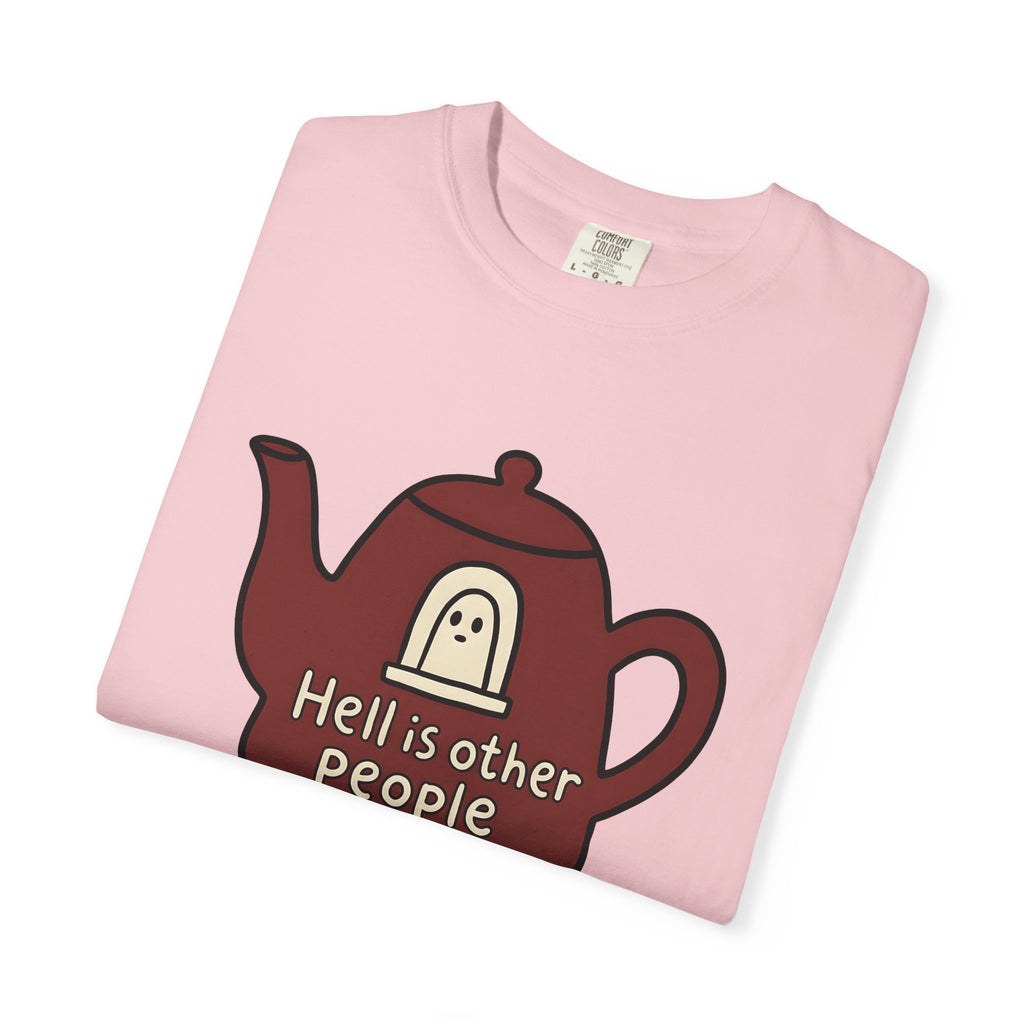 Tea Kettle Icon Shirt Boho Chic Gag Gift Women Line Art Tee Kettle T-Shirt Bohemian Fan Minimalist Tshirt Joke Graphic Basic Apparition