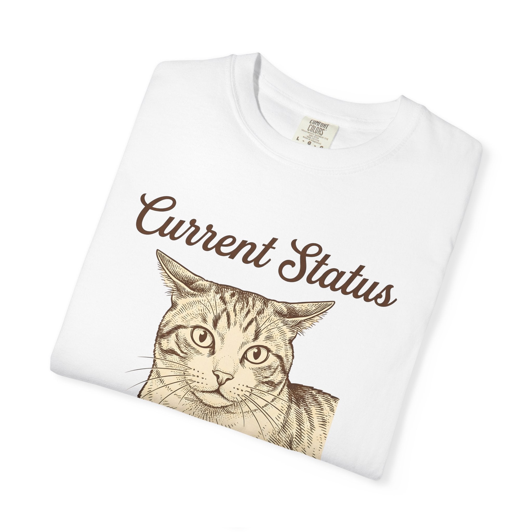 Tabby Cat Shirt Cat Animal Gift Women Vintage Tee Kitty T-Shirt Cat Fan Feline Tshirt Retro Illustration Hand Drawn Humor Tshirt