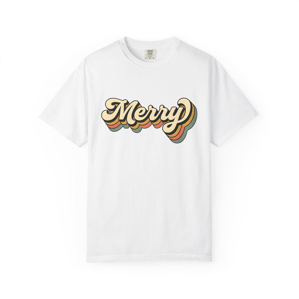 Bold Old School Letters Shirt Holiday Yuletide Gift Women Heritage Tee Typography T-Shirt Christmas Fan Vintage Tshirt Noel Graphic Basic