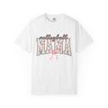 Floral Varsity Letters Shirt Moms Recreation Gift Women Chic Tee Letterman T-Shirt Mom Fan Retro Tshirt Outdoor Graphic Nostalgic Pink Tie