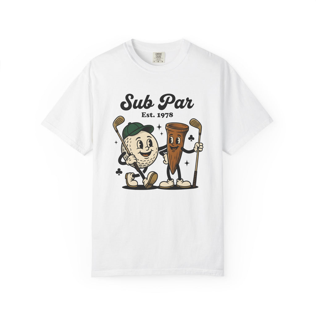 Golf Tee Ball Shirt Golf Satire Gift Women Animated Tee Golf Ball T-Shirt Golfer Fan Cartoon Tshirt Parody Graphic Hand Drawn Golf Driver