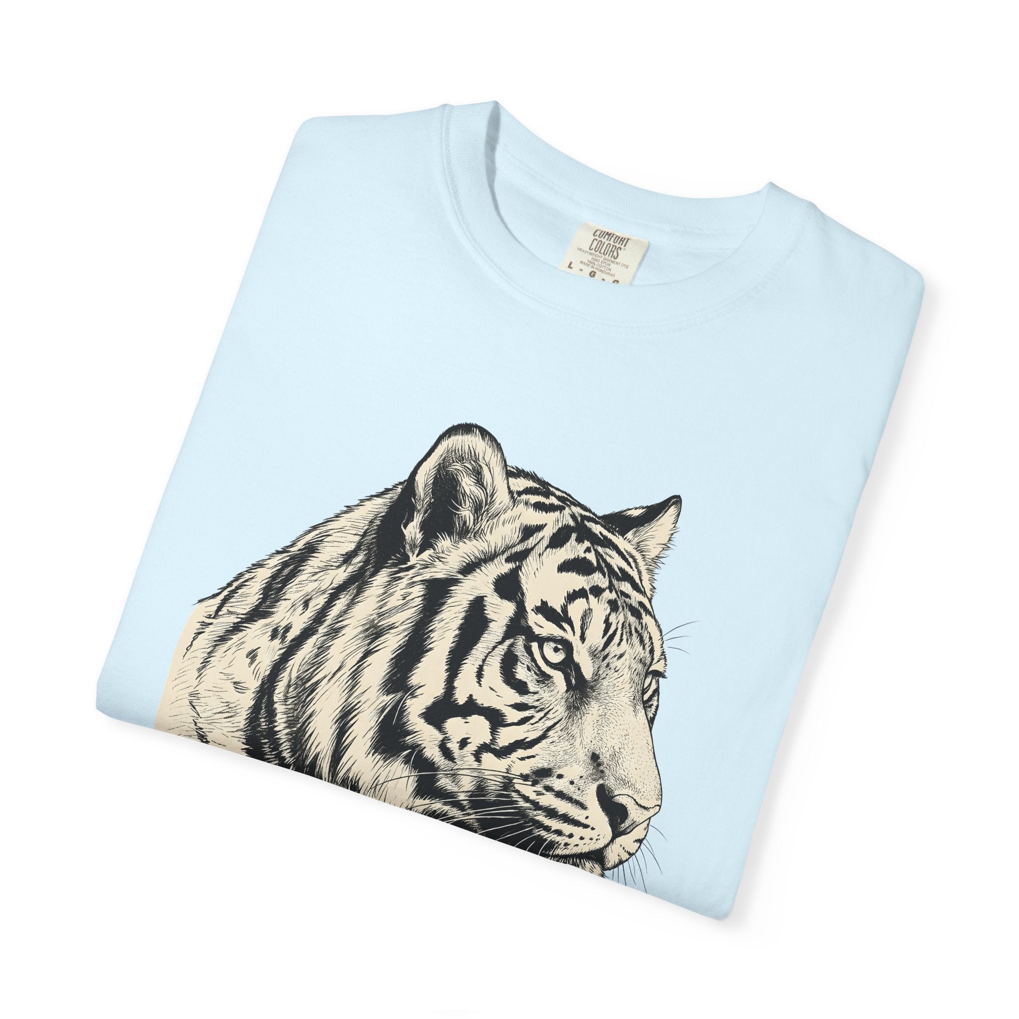 Tiger Head Shirt Animals Wildlife Gift Women Line Art Tee Tiger T-Shirt Animal Fan Cat Graphic Vintage Animal Tshirt