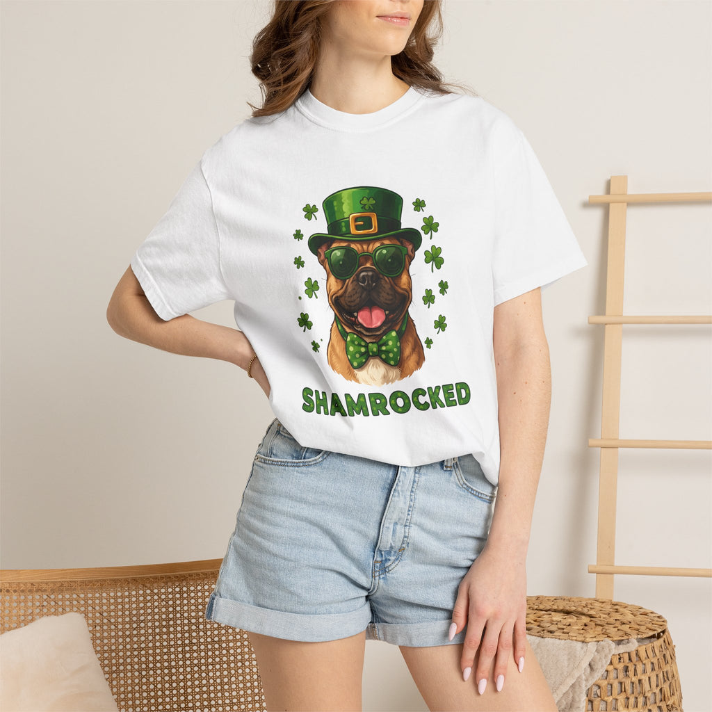 Canine Leprechaun Shirt St Patrick's Day Animal Gift Women Animated Tee Dog Leprechaun T-Shirt St Patricks Fan Cartoon Tshirt Pet Graphic