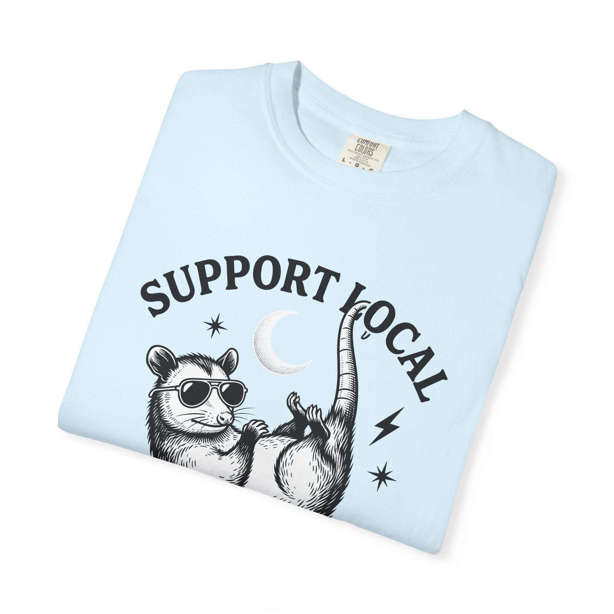 Possum Drawing Shirt Possum Joke Gift Women Rustic Tee Opossum T-Shirt Possum Fan Country Tshirt Pun Graphic Outline Eyewear Tshirt