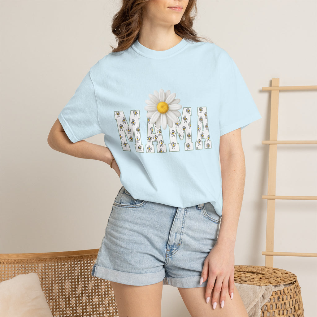 Daisy Flower Shirt Moms Floral Gift Women Bold Graphic Tee Marguerite T-Shirt Motherhood Fan Graphic Tshirt Floral Illustration Minimalist