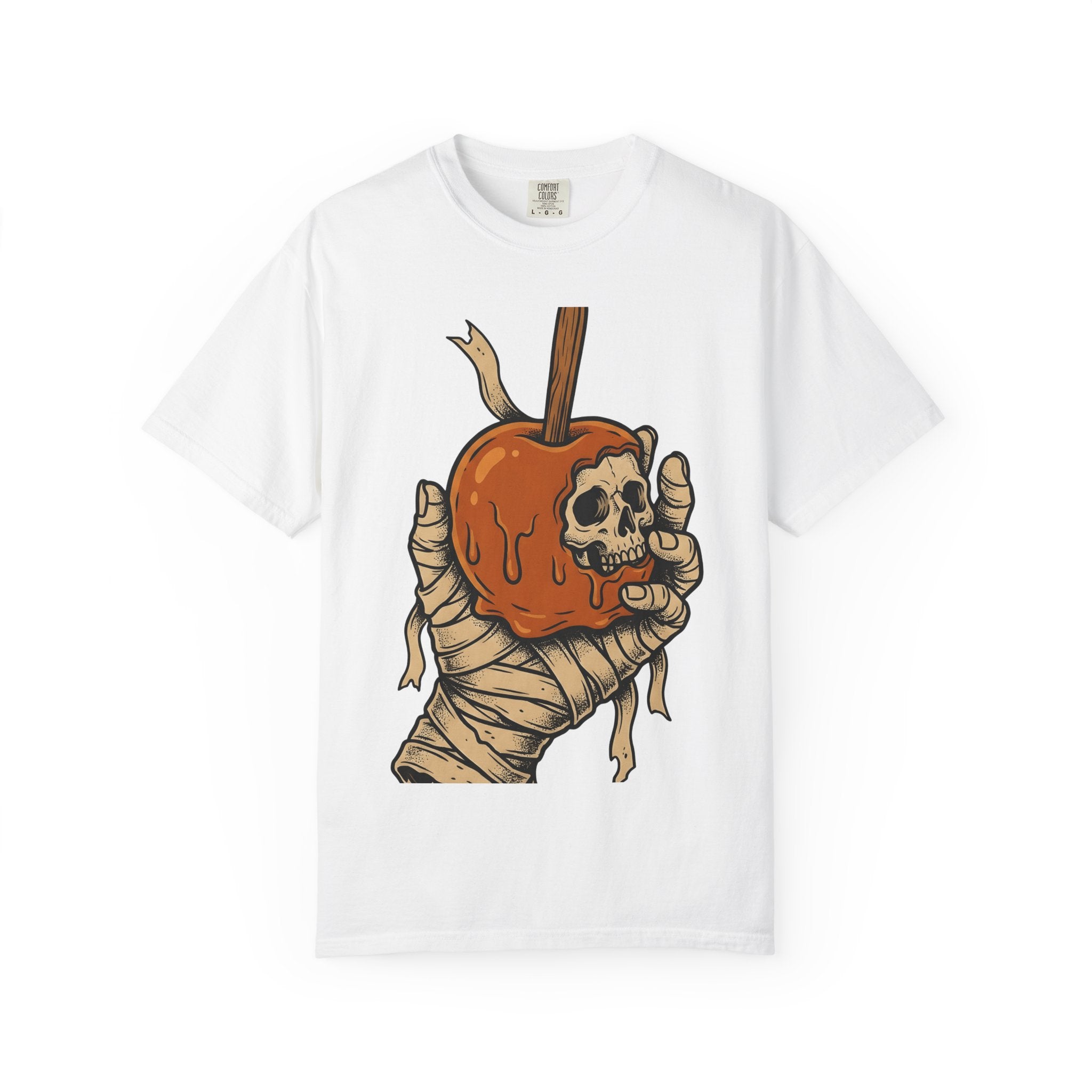Mummy Claw Candy Apple Shirt Halloween Fright Gift Women Horror Tee Candy Apple T-Shirt Spooky Fan Macabre Tshirt Terror Graphic Old School
