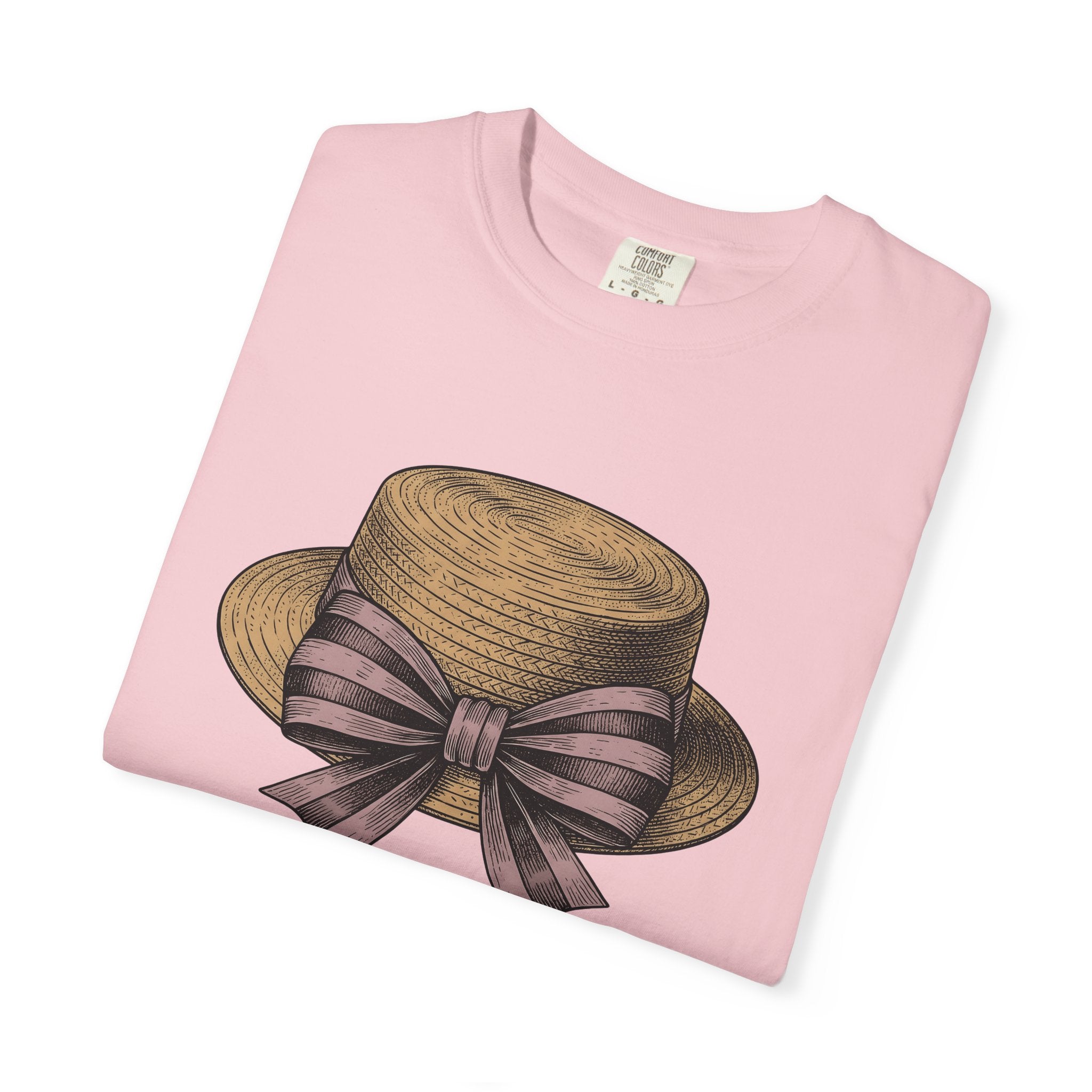 Summer Hat Shirt Easter Outfit Gift Women Farmhouse Tee Sunhat T-Shirt Easter Fan Rustic Tshirt Clothing Graphic Cartoon Sash Tshirt