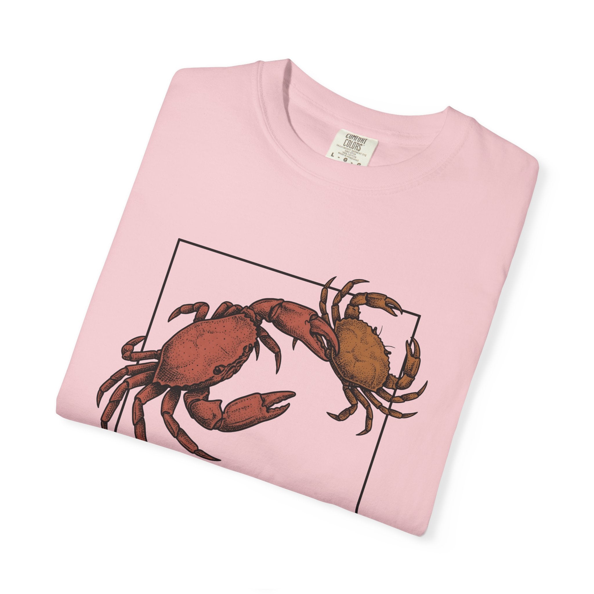 Crab Graphic Shirt Funny Seafood Gift Women Vintage Tee Crustacean T-Shirt Humor Fan Distressed Tshirt Shellfish Graphic Retro Frame Tshirt