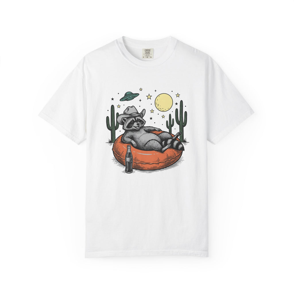 Raccoon Cowboy Shirt Cowgirl Rodeo Gift Women Sketch Tee Trash Panda T-Shirt Cowboy Fan Bandit Tshirt Rodeo Graphic Retro Cactus Tshirt