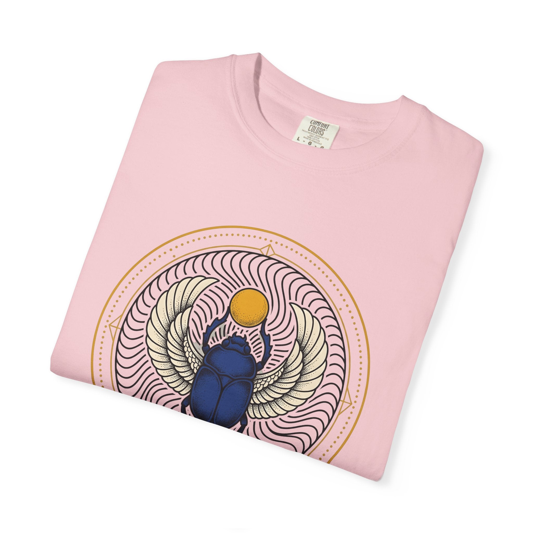 Scarab Bug Shirt Boho Chic Mysticism Gift Women Tribal Tee Beetle T-Shirt Bohemian Fan Ethnic Tshirt Spiritual Graphic Henna Sunburst Tshirt