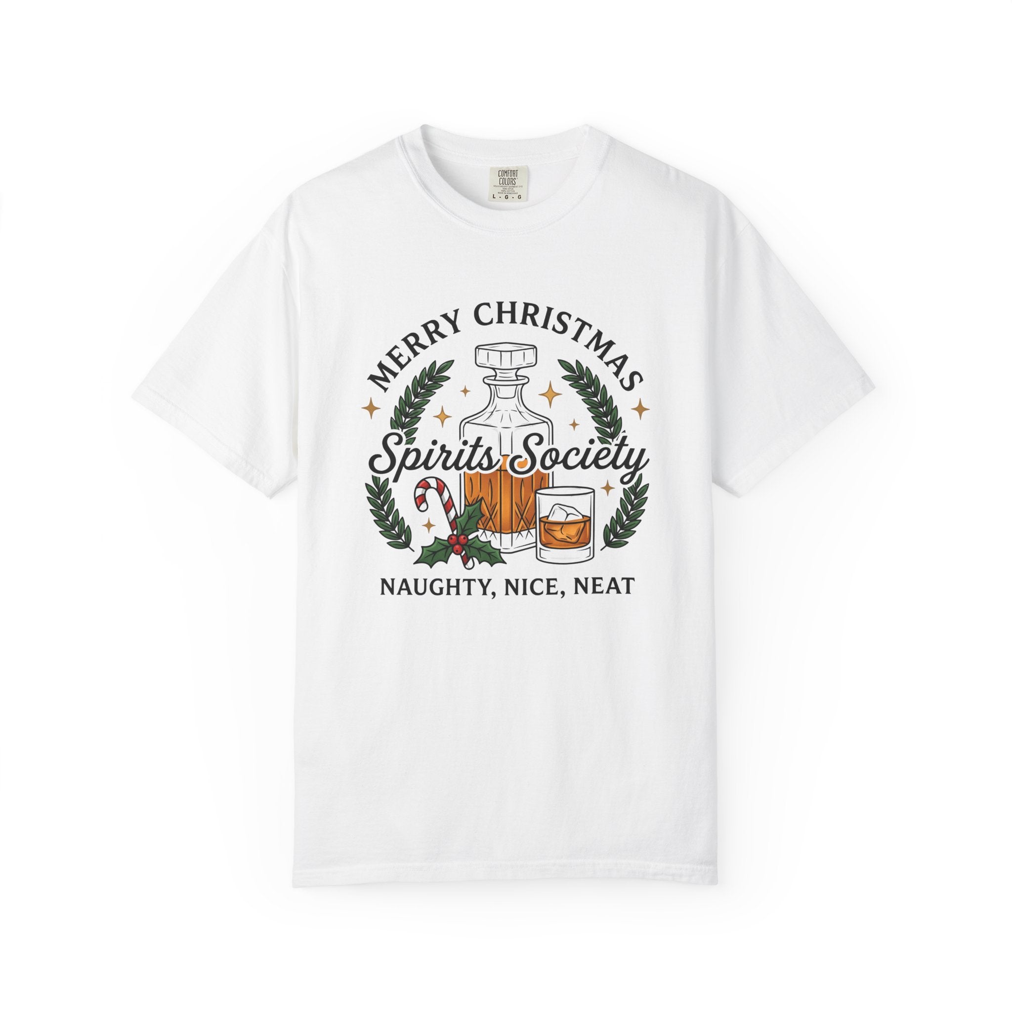 Bourbon Decanter Shirt Christmas Beverage Gift Women Seasonal Tee Decanter T-Shirt Holiday Fan Winter Tshirt Drink Graphic Classic Candy