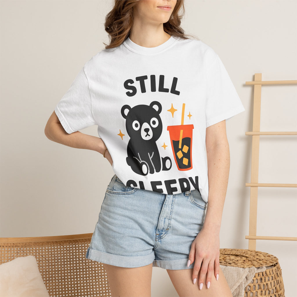 Bear Bubble Tea Shirt Coffee Wildlife Gift Women Cute Tee Boba T-Shirt Coffee Fan Animal Graphic Tshirt Simple Glitter Tshirt