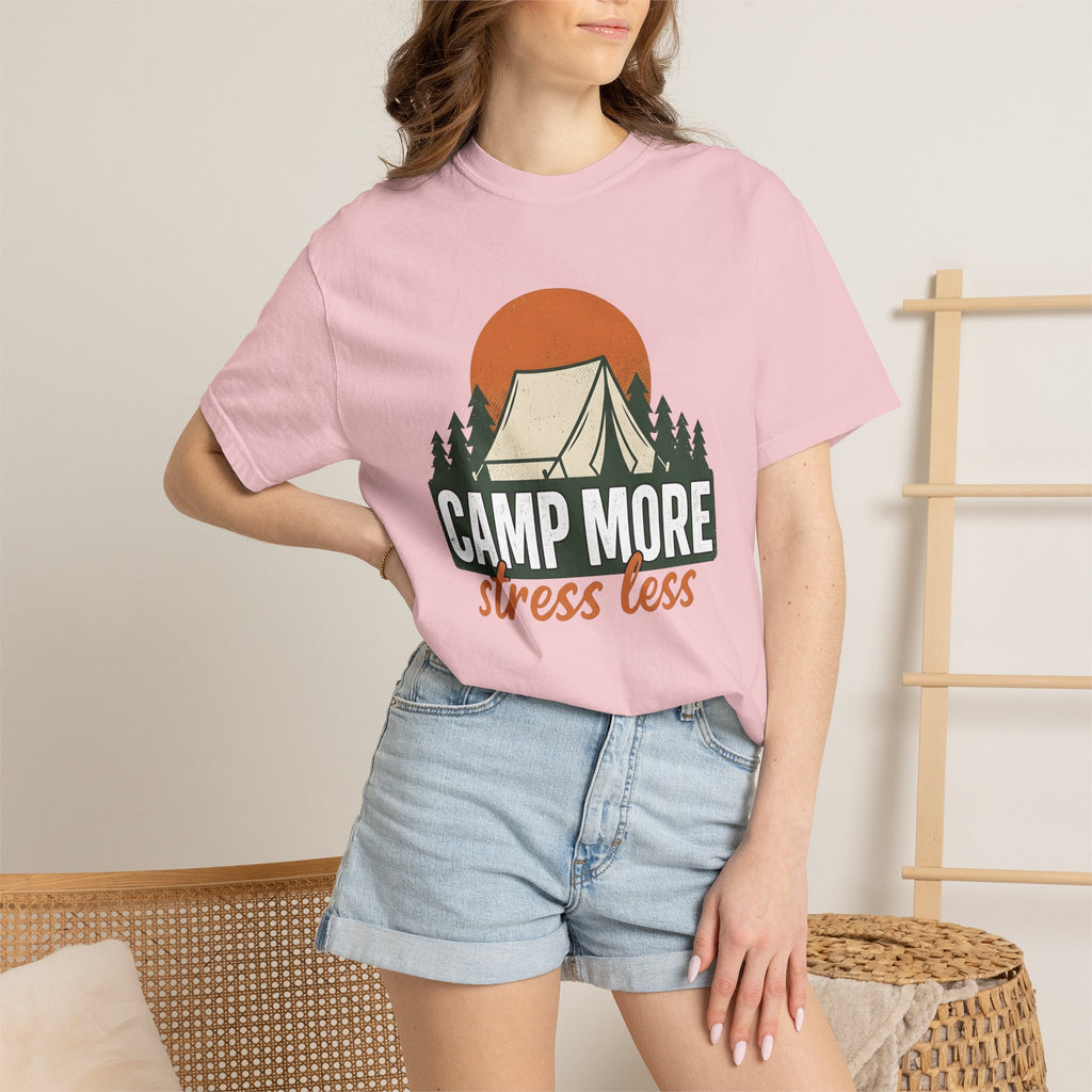 Camping Tent Shirt Camping Hiking Gift Women Vintage Tee Canopy T-Shirt Camper Enthusiast Distressed Tshirt Trekker Graphic Retro Pine Trees