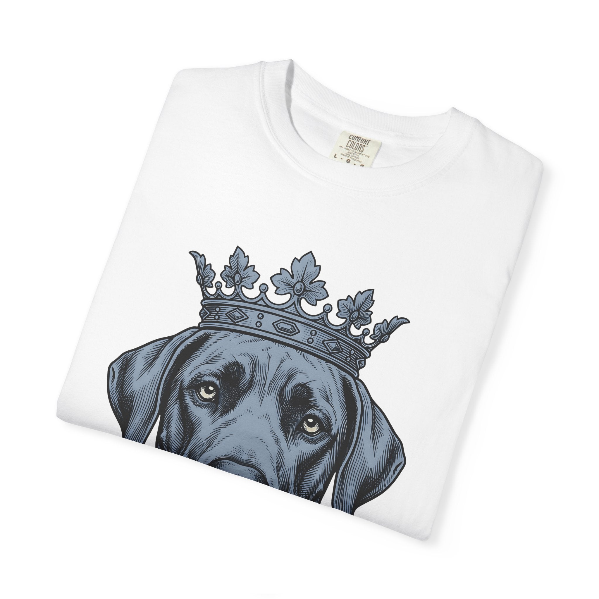 Dog Crown Shirt Dog Animal Gift Women Tattoo Tee Tiara T-Shirt Dog Fan Crown Tshirt Creature Graphic Vintage Royalty Tshirt