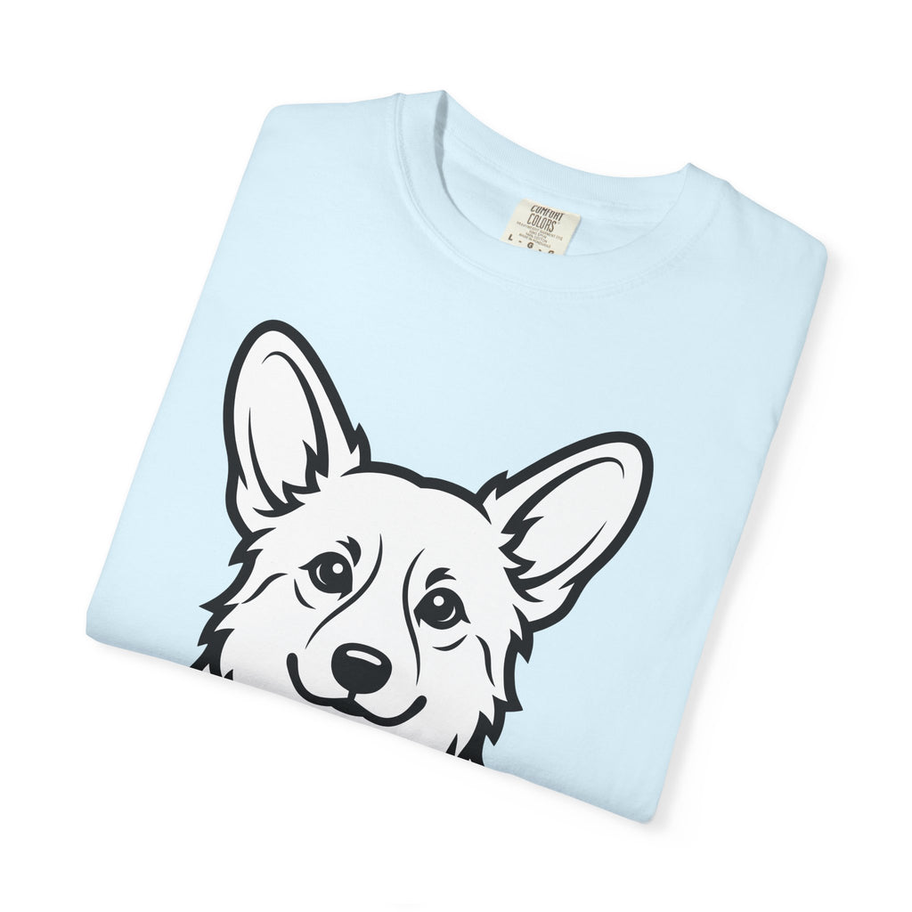 Corgi Puppy Shirt Dog Animal Gift Women Comic Tee Puppy T-Shirt Dog Fan Canine Graphic Dog Illustration Simple Tiara Tshirt