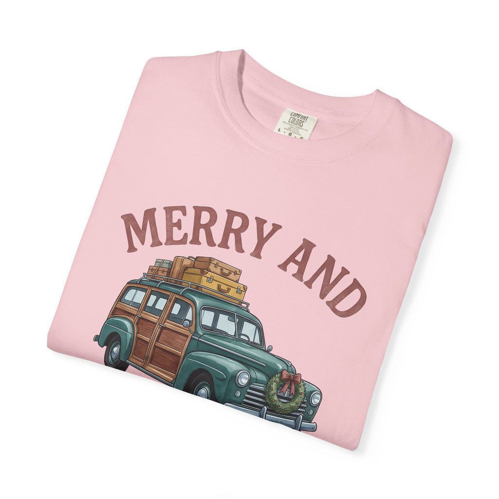 Antique Vehicle Shirt Christmas Winter Gift Women Line Art Tee Vintage Car T-Shirt Xmas Fan Classic Car Tshirt Frosty Graphic Traditional