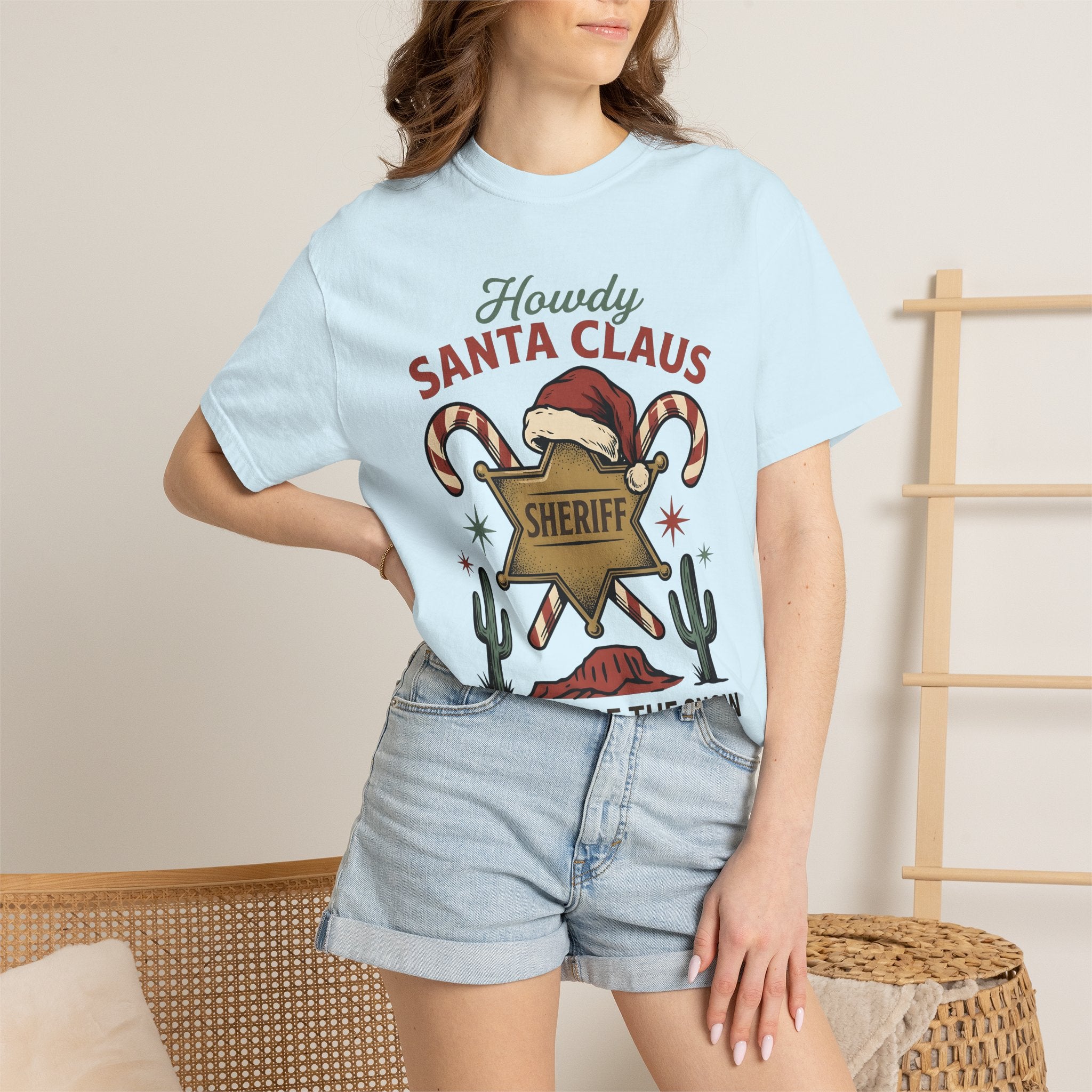 Deputy Star Shirt Christmas Frontier Gift Women Throwback Tee Sheriff Star T-Shirt Christmas Fan Retro Tshirt Western Graphic Timeless